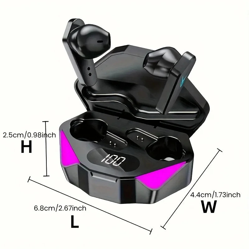 X15 TWS Wireless Bluetooth Headset LED Display Gamer Earbuds with Mic Wireless Headphones Noise Cancelling Bluetooth Earphones United States black S65dc5c41362842cebddfc45a1c25e8acm Amrit Store